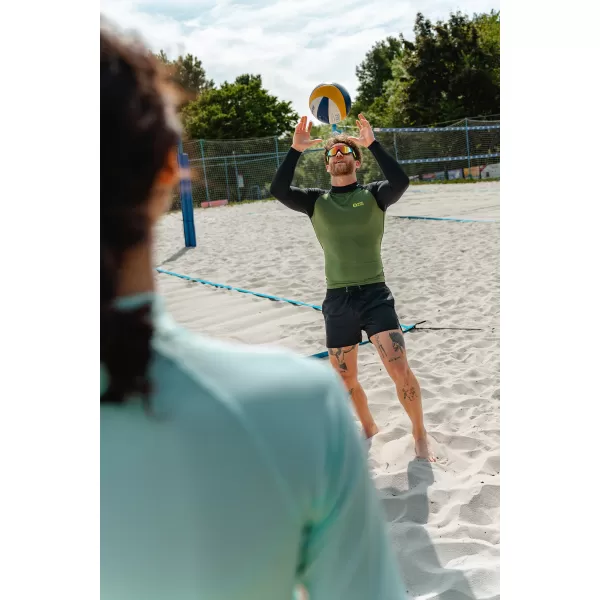  Pánské triko s UV ochranou NORDBLANC SURFER NBSMF7867 ZELENÁ/ČERNÁ 