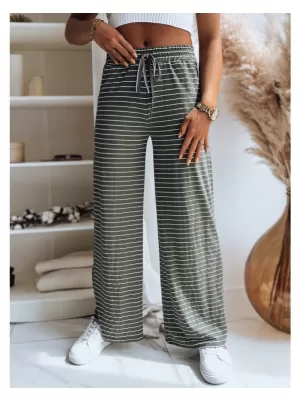 Dámské kalhoty DSTREET BOLD STRIPE ZELENÁ