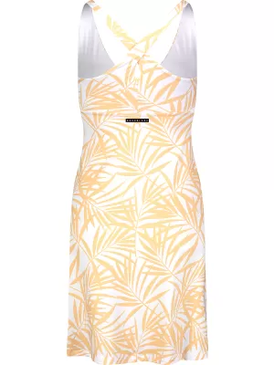 Dámské šaty NORDBLANC V-NECK NBSLD7804 ŽLUTÁ/BÍLÁ
