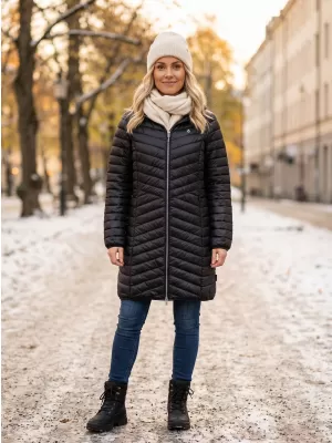 Dámský kabát SAM 73 BELLA WB 870 ČERNÁ