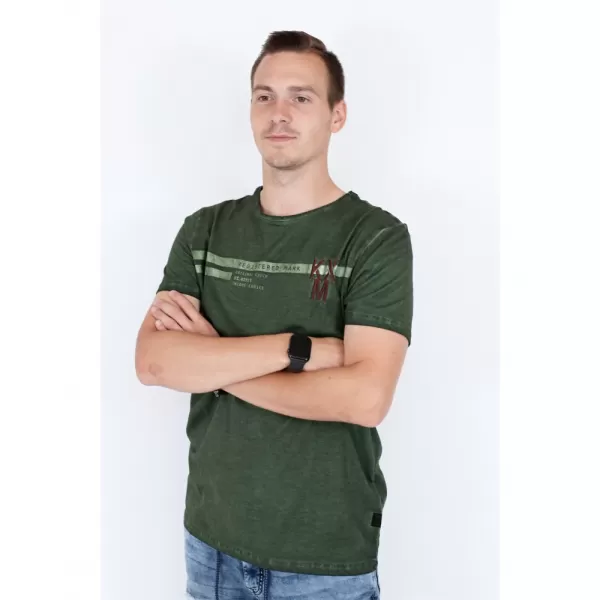  Pánské triko KIXMI RICKY MILITARY 