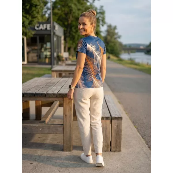  Dámské funkční triko premium ALTISPORT VOJ/ALW001TR01 NAVY/HNĚDÁ 