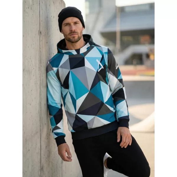  Pánská mikina premium ALTISPORT VOJ/ALM007MI01 MODRÁ/ŠEDÁ 
