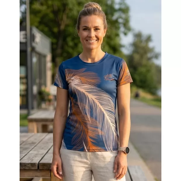  Dámské funkční triko premium ALTISPORT VOJ/ALW001TR01 NAVY/HNĚDÁ 