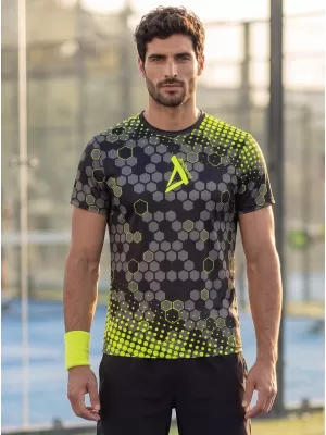 Pánské funkční triko premium ALTISPORT VOJ/ALM005TR01 ČERNOŽLUTÁ