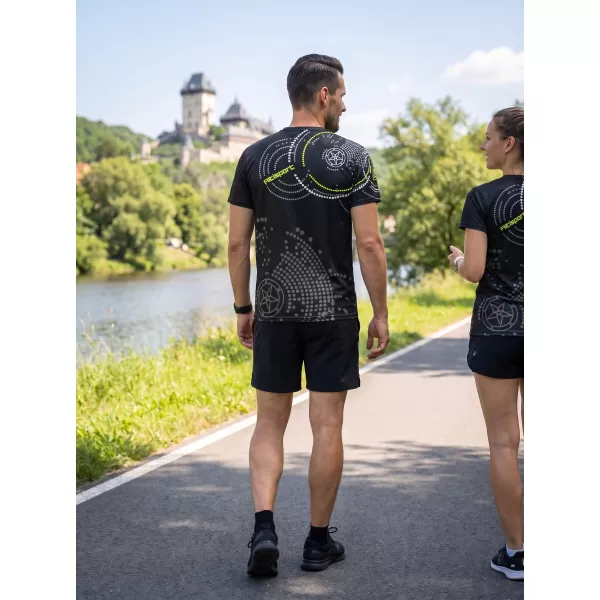  Pánské triko premium ALTISPORT VOJ/ALM003TR01 ČERNOŽLUTÁ 