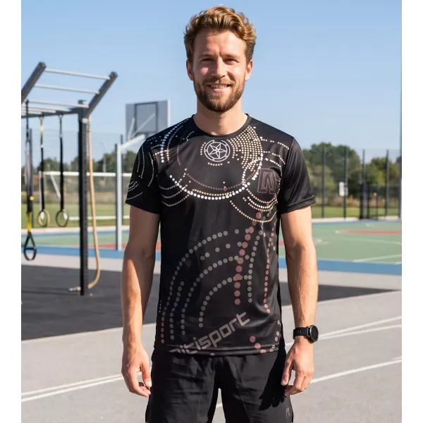  Pánské triko premium ALTISPORT VOJ/ALM003TR01 ČERNOHNĚDÁ 