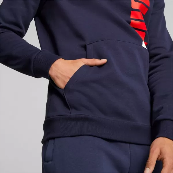  Pánská mikina PUMA ESS+ LOGO LAB HOODIE FL 675919-06 BLUE 