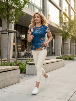 Dámské funkční triko premium ALTISPORT VOJ/ALW009TR01 NAVY/HNĚDÁ