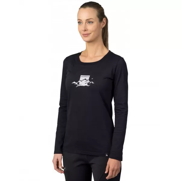  Dámské triko s dlouhým rukávem HANNAH ANTHRACITE (WHITE) 