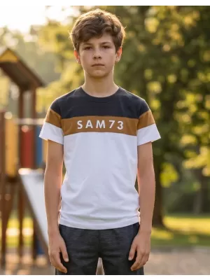 Chlapecké triko SAM 73 KALLAN KT 503 BÍLÁ