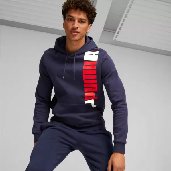  Pánská mikina PUMA ESS+ LOGO LAB HOODIE FL 675919-06 BLUE 