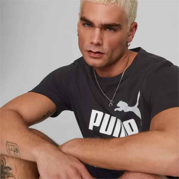  Pánské triko PUMA ESS+ 2 COL LOGO TEE 586759-61 BLACK 