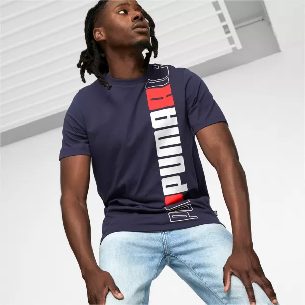  Pánské Triko PUMA ESS+ LOGO LAB TEE 675916-06 BLUE 