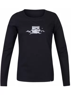 Dámské triko s dlouhým rukávem HANNAH ANTHRACITE (WHITE)