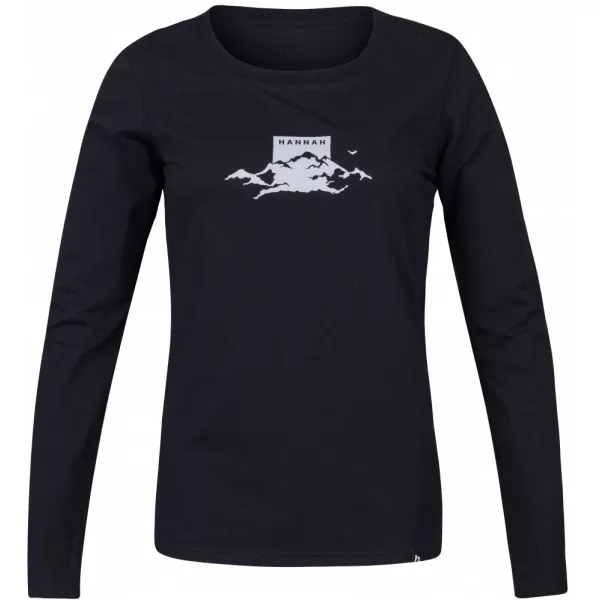  Dámské triko s dlouhým rukávem HANNAH ANTHRACITE (WHITE) 