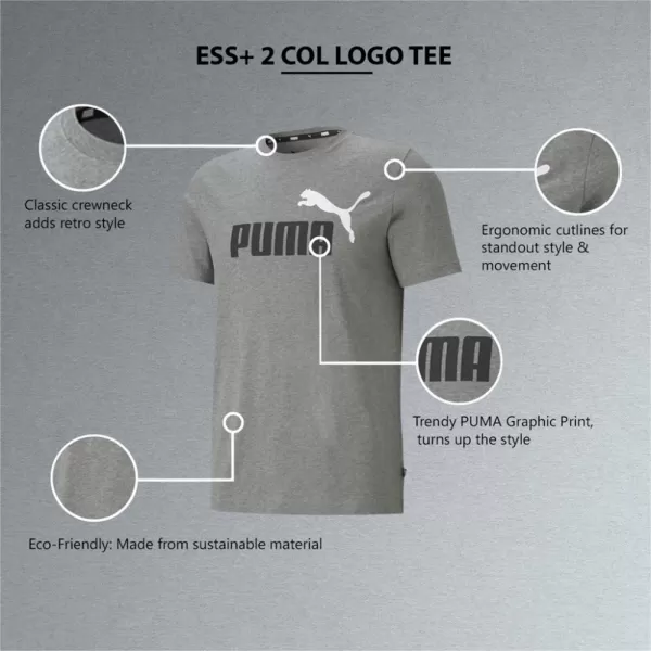  Pánské triko PUMA ESS+ 2 COL LOGO TEE 586759-03 GRAY 