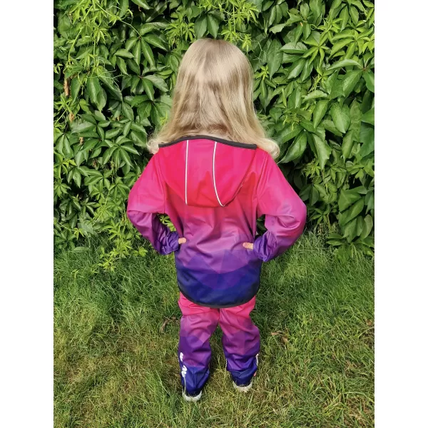  Dětská softshellová bunda WAMU MOZAIKA FIALOVÁ 