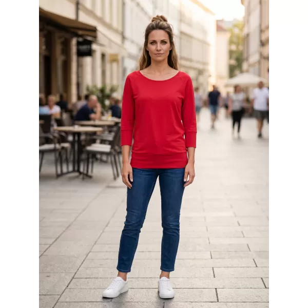  Dámské triko s 3/4 rukávem SAM 73 SELMA WT 896 TMAVĚ RŮŽOVÁ 