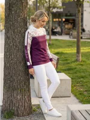 Dámská mikina premium ALTISPORT VOJ/ALW008MI01 VÍNOVÁ