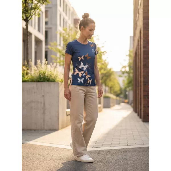  Dámské funkční triko premium ALTISPORT VOJ/ALW002TR01 NAVY/HNĚDÁ 
