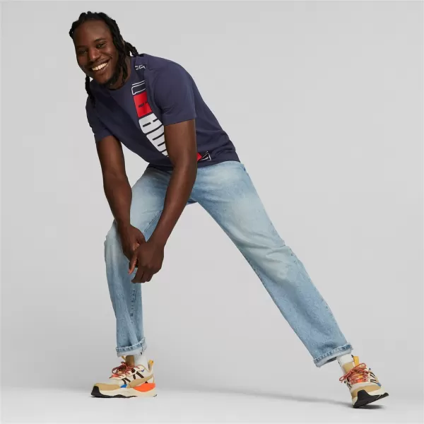  Pánské Triko PUMA ESS+ LOGO LAB TEE 675916-06 BLUE 
