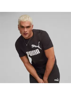 Pánské triko PUMA ESS+ 2 COL LOGO TEE 586759-61 BLACK