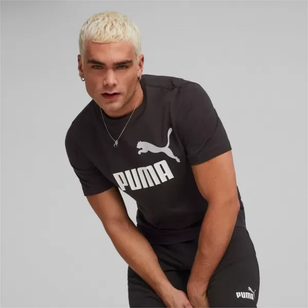  Pánské triko PUMA ESS+ 2 COL LOGO TEE 586759-61 BLACK 