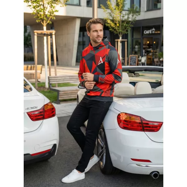  Pánská mikina premium ALTISPORT VOJ/ALM007MI01 ČERVENÁ 