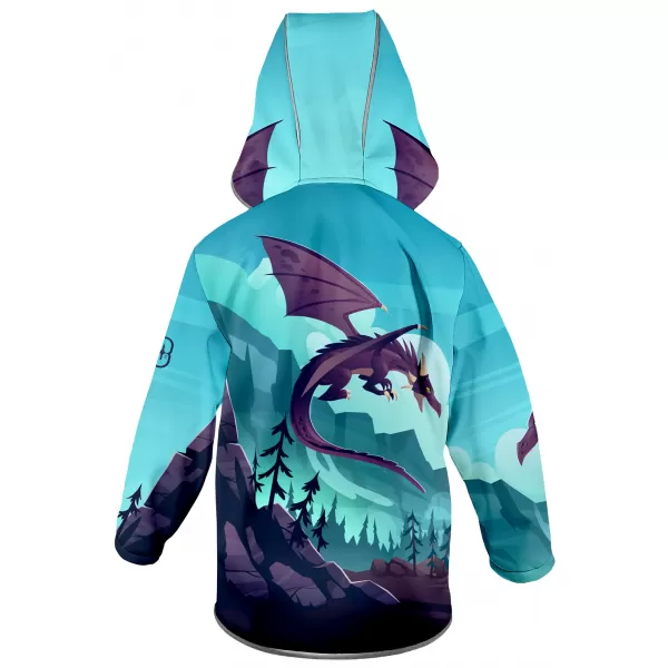  Dětská softshellová bunda WAMU DRAGON FANTASY MODRÁ 