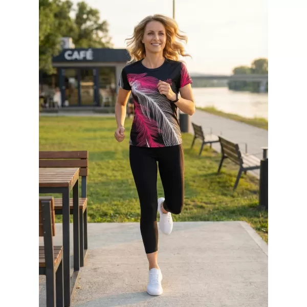  Dámské funkční triko premium ALTISPORT VOJ/ALW001TR01 ČERNORŮŽOVÁ 