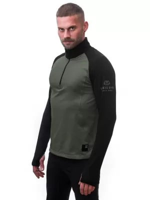Pánské termo triko SENSOR COOLMAX THERMO OLIVE GREEN/BLACK