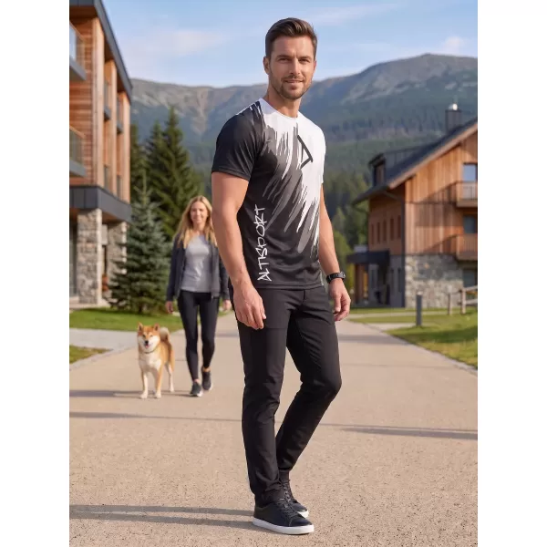  Pánské funkční triko premium ALTISPORT VOJ/ALM006TR01 ČERNOBÍLÁ 