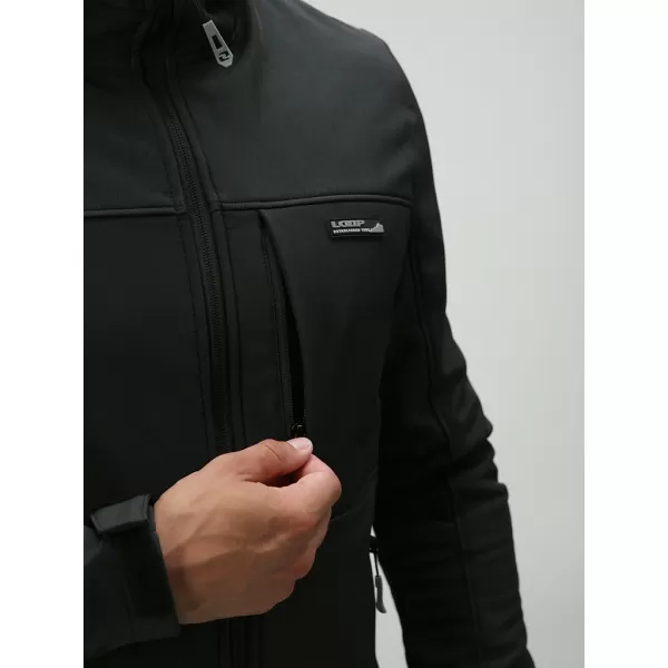  Pánská softshellová bunda LOAP LUPRON OLM2307 TMAVĚ ŠEDÁ 