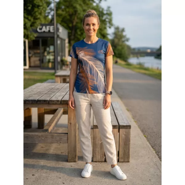  Dámské funkční triko premium ALTISPORT VOJ/ALW001TR01 NAVY/HNĚDÁ 