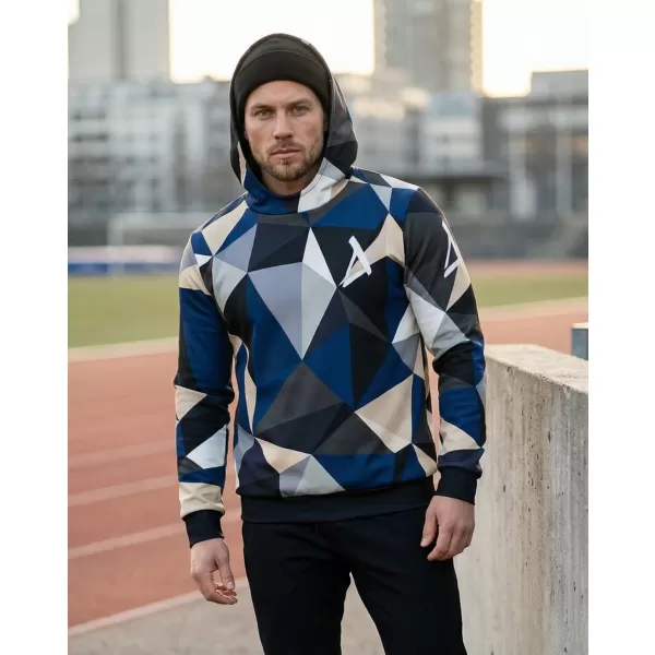  Pánská mikina premium ALTISPORT VOJ/ALM007MI01 NÁMOŘNÍ MODRÁ/HNĚDÁ 