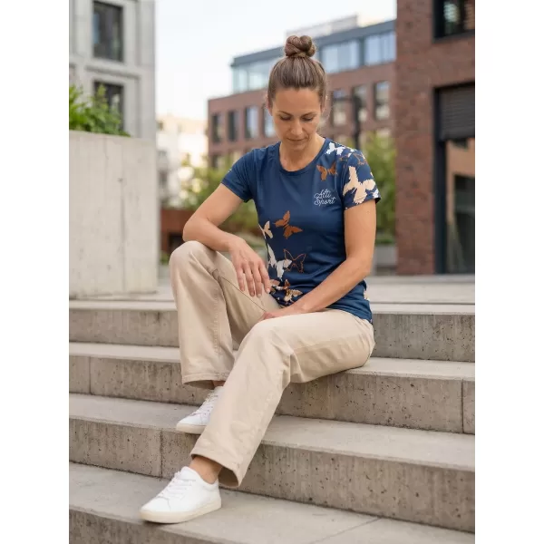  Dámské funkční triko premium ALTISPORT VOJ/ALW002TR01 NAVY/HNĚDÁ 