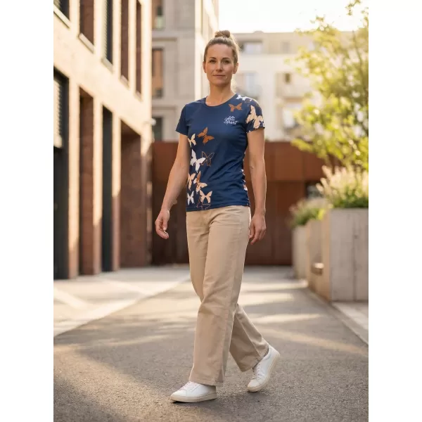  Dámské funkční triko premium ALTISPORT VOJ/ALW002TR01 NAVY/HNĚDÁ 