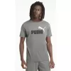 Pánské triko PUMA ESS+ 2 COL LOGO TEE 586759-03 GRAY