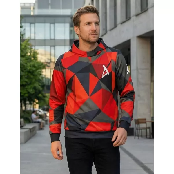  Pánská mikina premium ALTISPORT VOJ/ALM007MI01 ČERVENÁ 