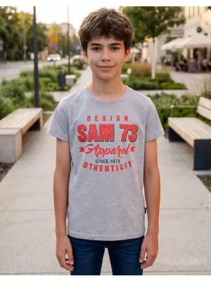 Chlapecké triko SAM 73 JANSON KT 504 SVĚTLE ŠEDÁ
