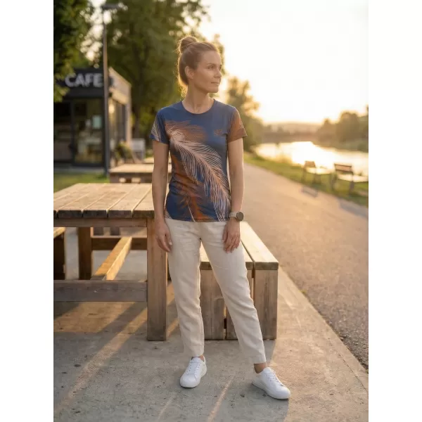  Dámské funkční triko premium ALTISPORT VOJ/ALW001TR01 NAVY/HNĚDÁ 