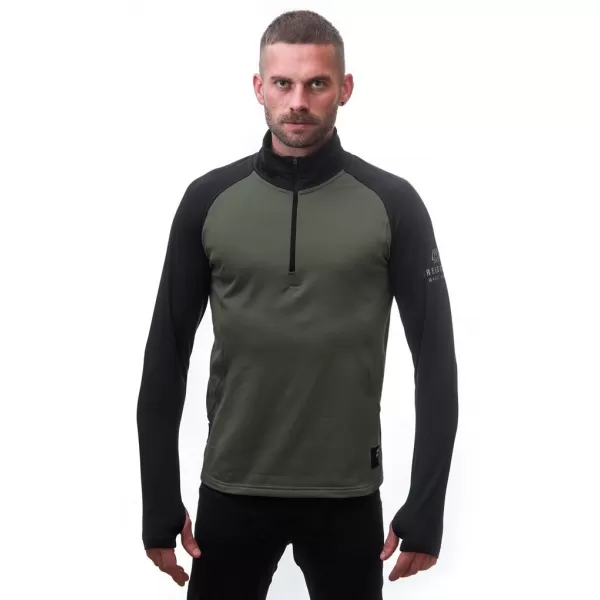  Pánské termo triko SENSOR COOLMAX THERMO OLIVE GREEN/BLACK 