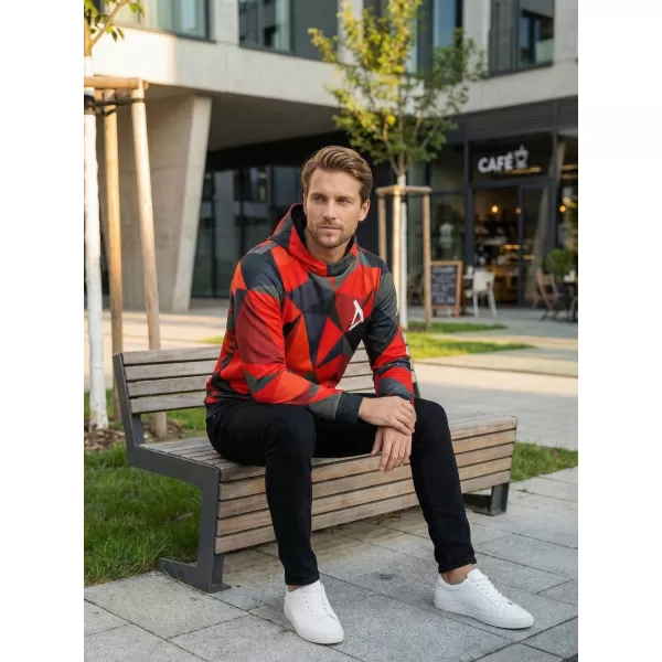  Pánská mikina premium ALTISPORT VOJ/ALM007MI01 ČERVENÁ 