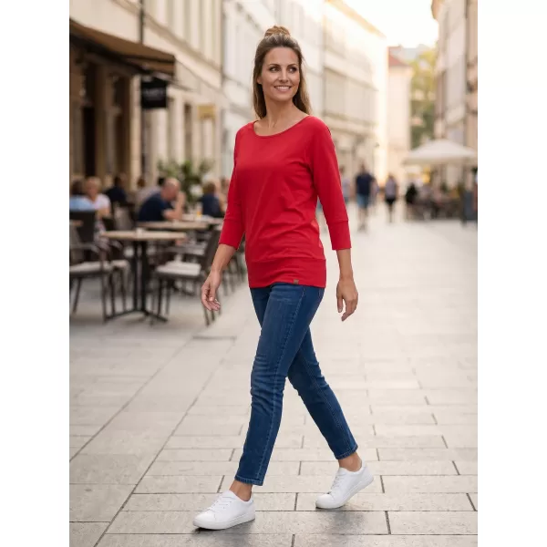  Dámské triko s 3/4 rukávem SAM 73 SELMA WT 896 TMAVĚ RŮŽOVÁ 