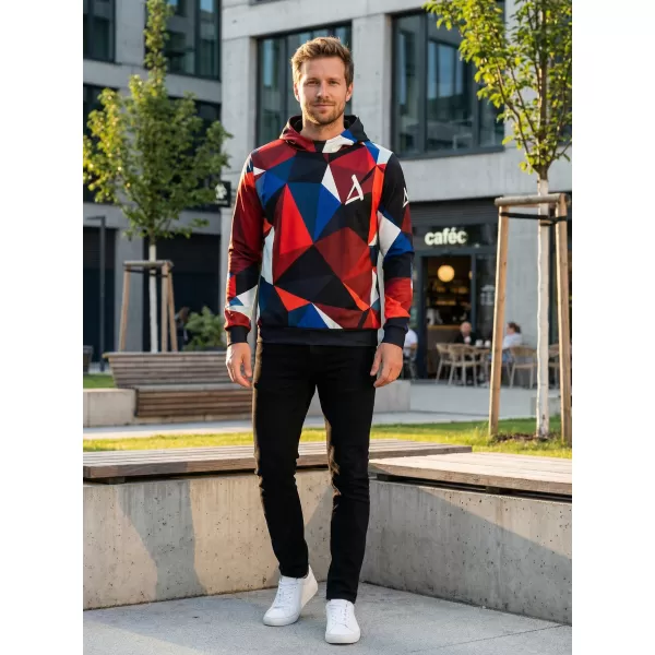  Pánská mikina premium ALTISPORT VOJ/ALM007MI01 NÁMOŘNÍ MODRÁ/ČERVENÁ 
