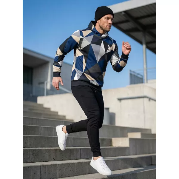  Pánská mikina premium ALTISPORT VOJ/ALM007MI01 NÁMOŘNÍ MODRÁ/HNĚDÁ 