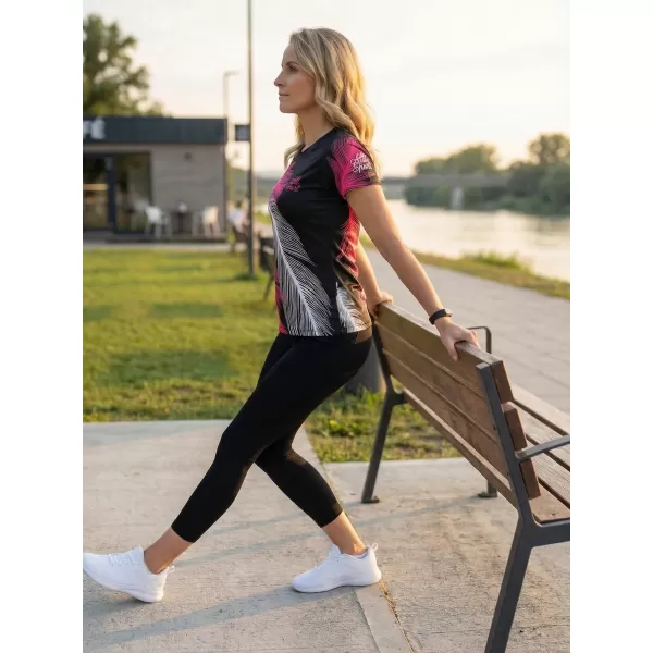 Dámské funkční triko premium ALTISPORT VOJ/ALW001TR01 ČERNORŮŽOVÁ 