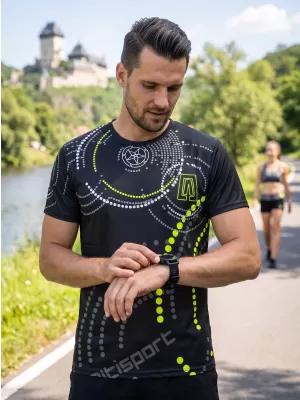 Pánské triko premium ALTISPORT VOJ/ALM003TR01 ČERNOŽLUTÁ