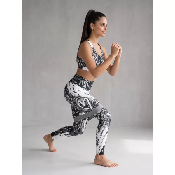 Dámské dlouhé legíny premium ALTISPORT VOJ/ALW018LEG01 ČERNOBÍLÁ 